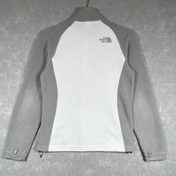 The North Face Women’s White And Gray Full Zip Fleece Jacket Size Small - Picture 9 of 13
